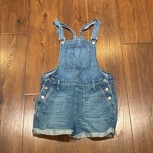Madewell Blue Jean Shorts Overalls